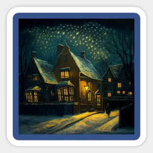 Starry Night Over Godric's Hollow Sticker